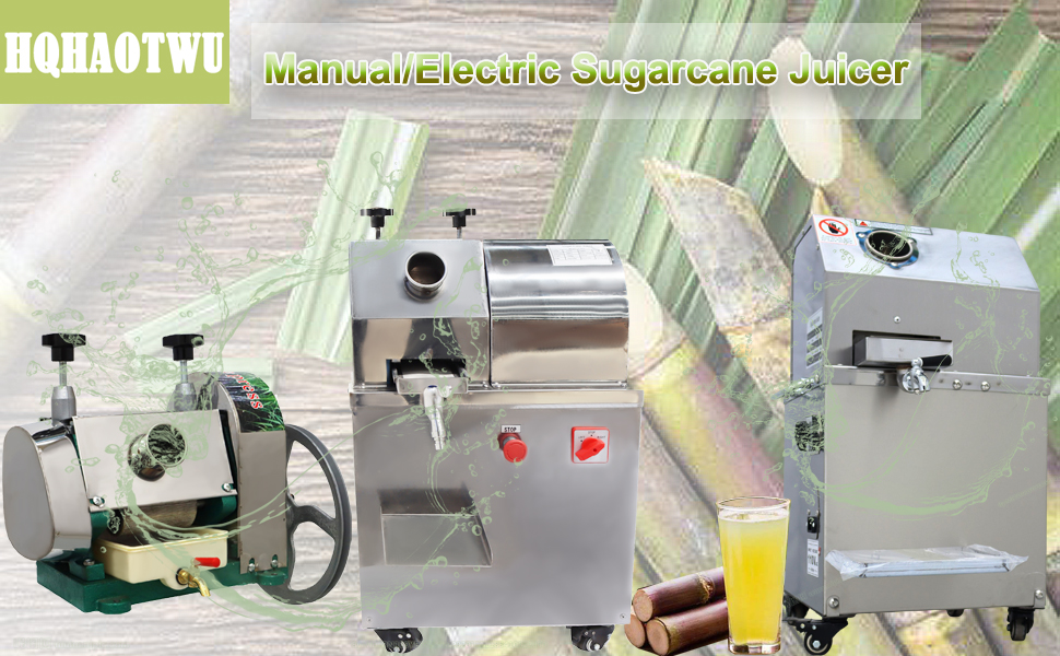 HQHAOTWU Sugar Cane Juicer Sugar Cane Juice Extractor