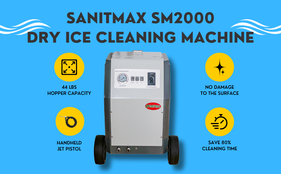 SANITMAX SM2000 Dry Ice Blasting Machine, 44 lbs Dry Ice