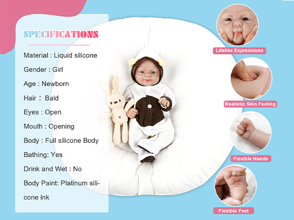 full silicone baby doll