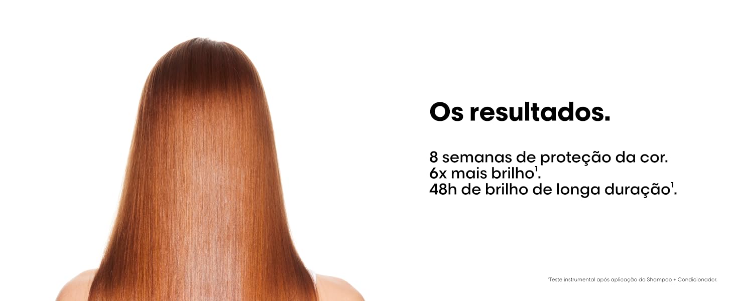 Shampoo, refil, protege a cor e fortalece o cabelo