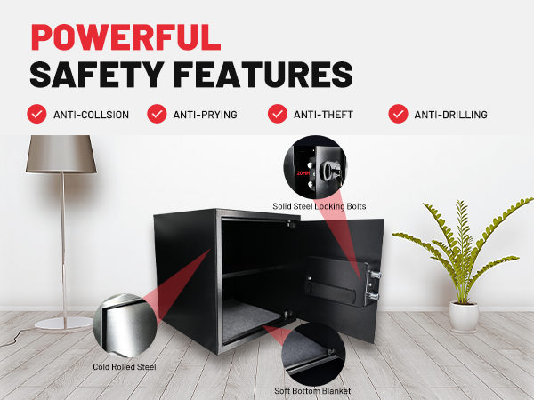 ⭐︎⭐︎⭐︎ Steel Security Safe Box with Digital Keypad Lock and