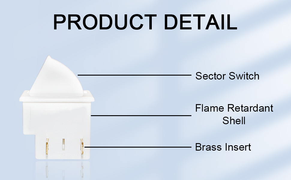 Heyiarbeit Refrigerator Door Light Switch 3Pin Universal Replacement LTK-17 Momentary Fridge Switch NC AC 250V 0.5A for Most Refrigerators Freezer White 14 Refrigerator Door Light Switch