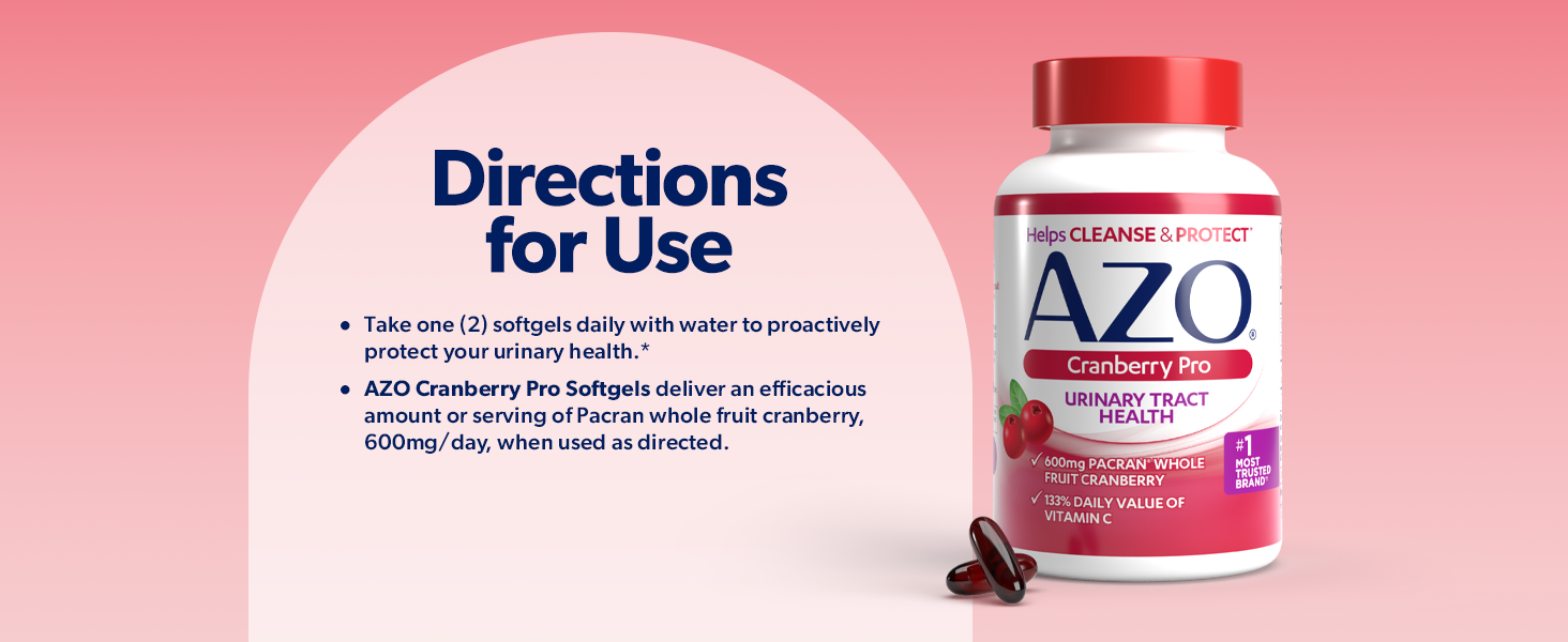 azo cranberry pro softgels directions for use