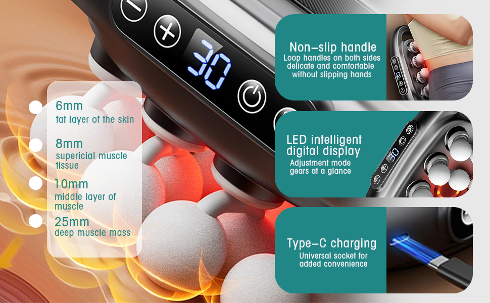 16-Drive 8-Head Massage Gun Set