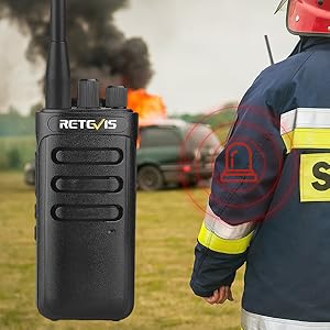 Retevis RB85 2 Way Radios Walkie Talkies Long Range, Noise Cancelling High Power Two Way Radios,16CH 2000mAh Rechargeable Walkie Talkies for Commercial Use School Security (6 Pack) 11 Local + Remote Emergency Alarm