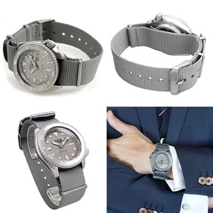 SEIKO 自動巻き時計 グレー Seiko 5 セイコー SEIKO 腕時計 海外モデル 自動巻き 日本製