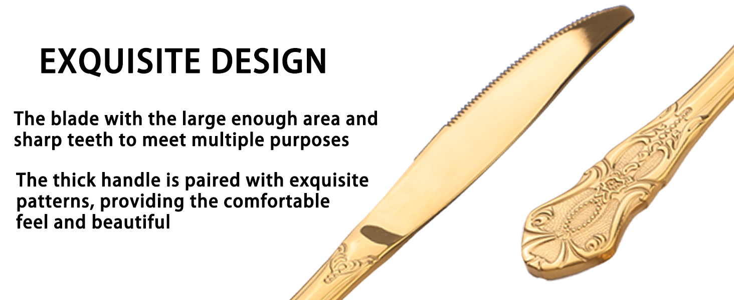 gold cutlery set