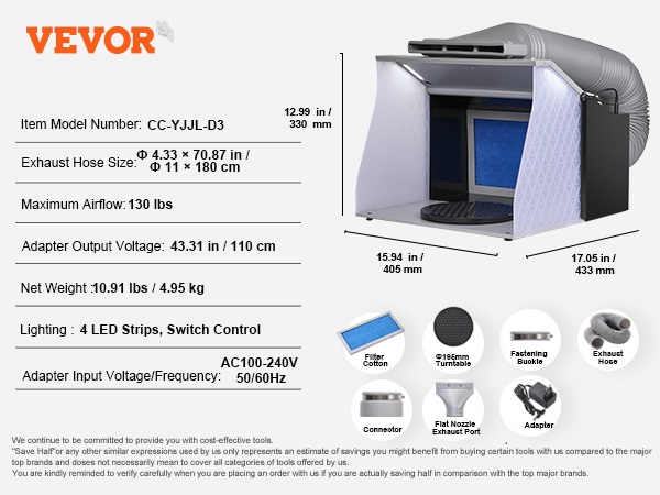 spray booth for airbrushing