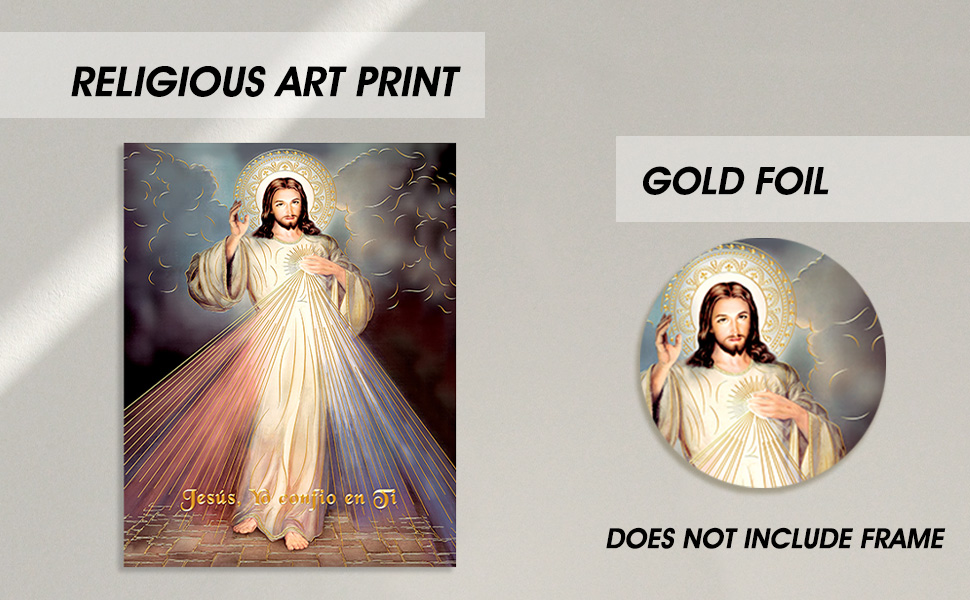 Amazon.com: Divine Mercy Jesus Christ (16 amazon-com-divine-mercy-jesus-christ-16-x20-gold-foil-religious-wall-art-laminated-print-unframed-poster-home-decoration-arte-dise-o-piezas-maestras-posters-prints
