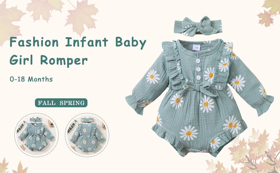 baby girl long sleeve romper