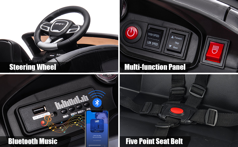 YOFE Electric Car for Kids,Licensed Dodge Charger SRT
