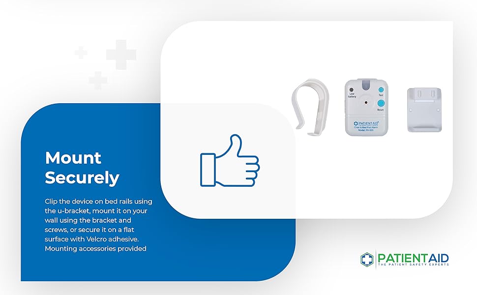 Patient Bed Alarm, 10" x 30" Bed Pad with Motion Sensor