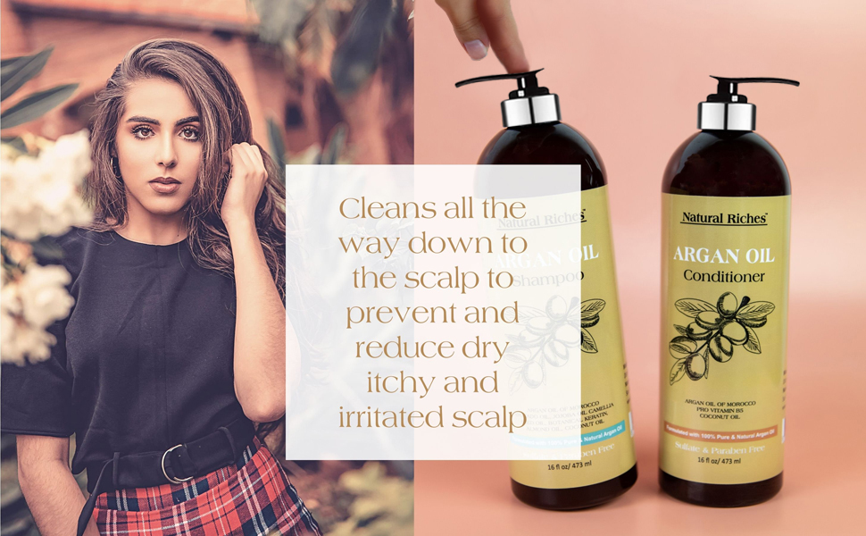 Argan shampoo conditioner set