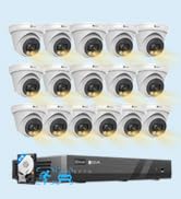 4COVR 4K 16 Channel NVR 4TB HDD Camera Security System, 2-Way Talk & Dual Lights Smart Full Color...