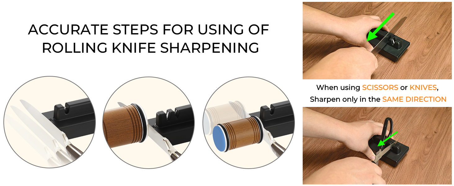 Rolling Knife Sharpener Knife Sharpening Kit with