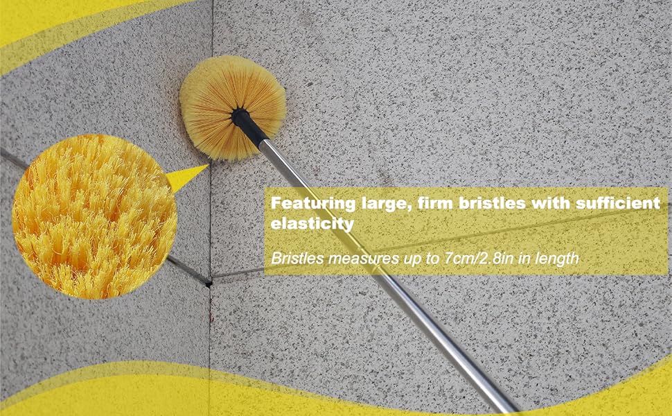 Featuring large, firm bristles with sufficient elasticity cobweb duster head