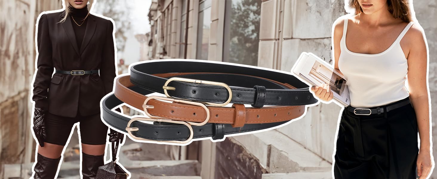 belt with gold buckle