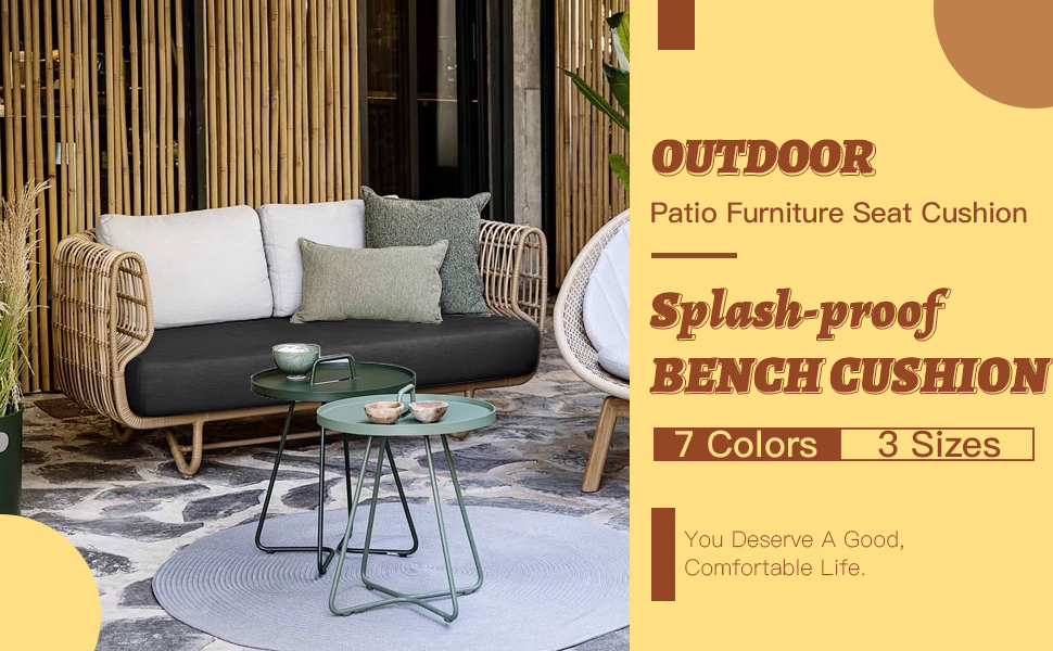 Bench Cushions.45x18 Inches SpillResistant Bench Cushion