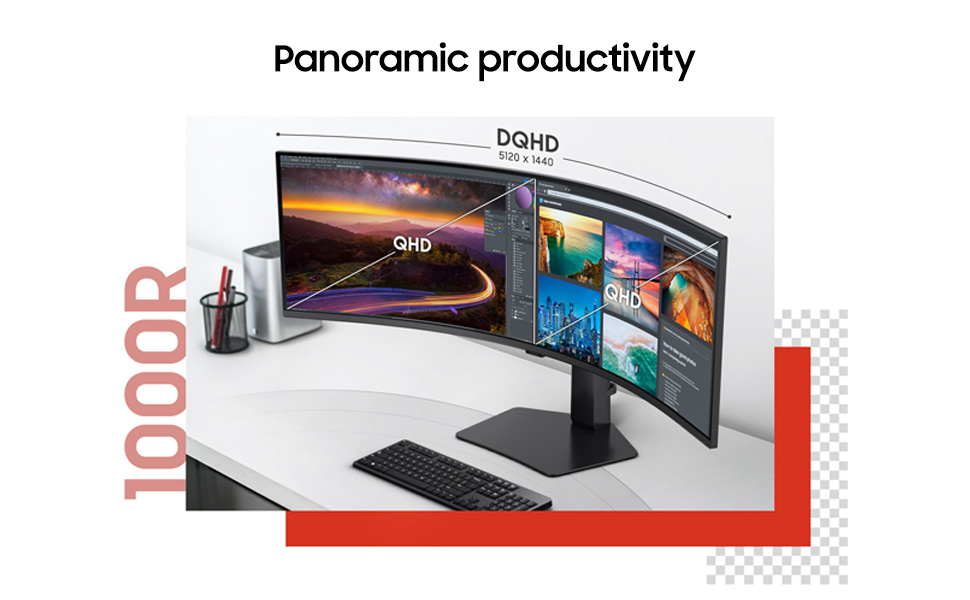 Dual QHD in 1000R curvature