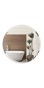 ラウンドウォールミラー