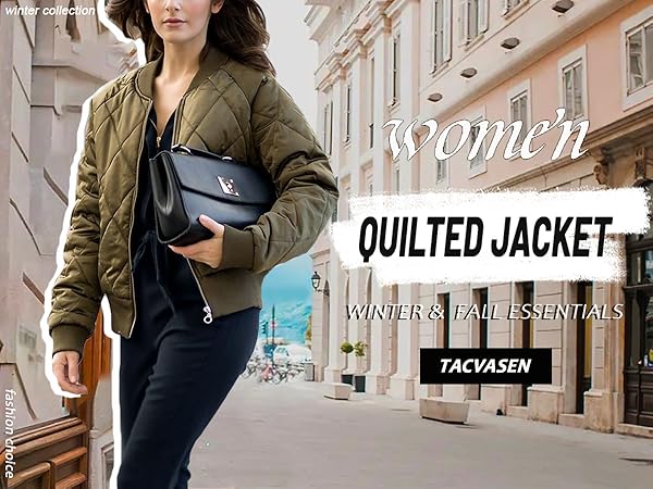 Amazon.com: TACVASEN Women's Diamond Jackets Quilted