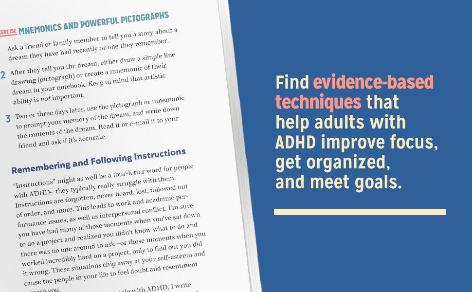  evidence-based techniques that help adults with ADHD improve focus, get organized, and meet goals.