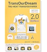TransOurDream Tru-Iron on Heat Transfer Paper for Light Fabric (100 Sheets, 8.5x11