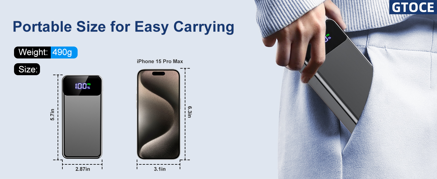 GTOCE Portable charger power bank battery pack power bank portable charger for iphone