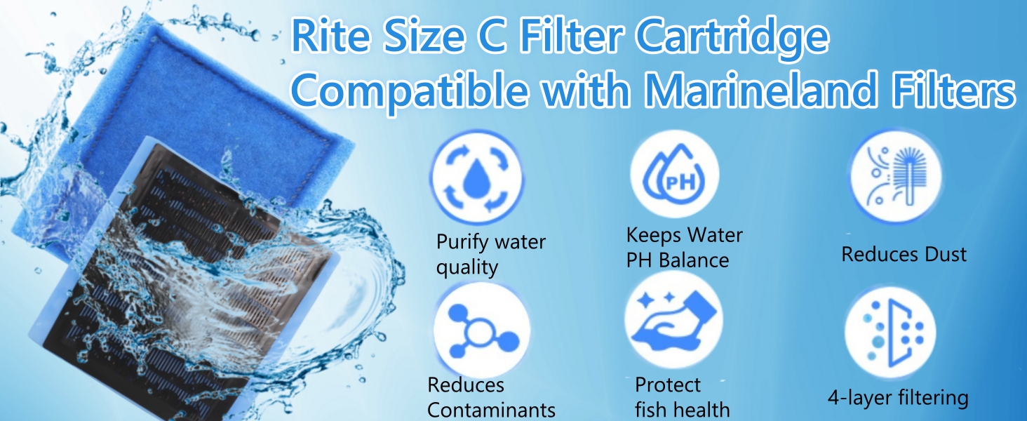 Fish Tank Filter Cartridges for Size C