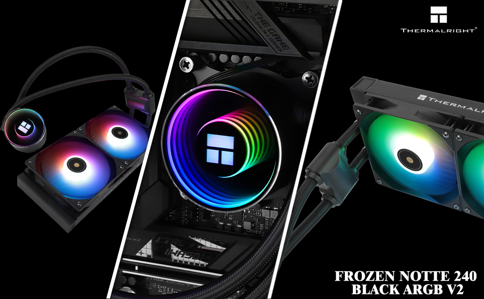 【新着商品】Thermalright Frozen Notte 240 BLAC Frozen Notte 240 BLACK ARGB – Thermalright