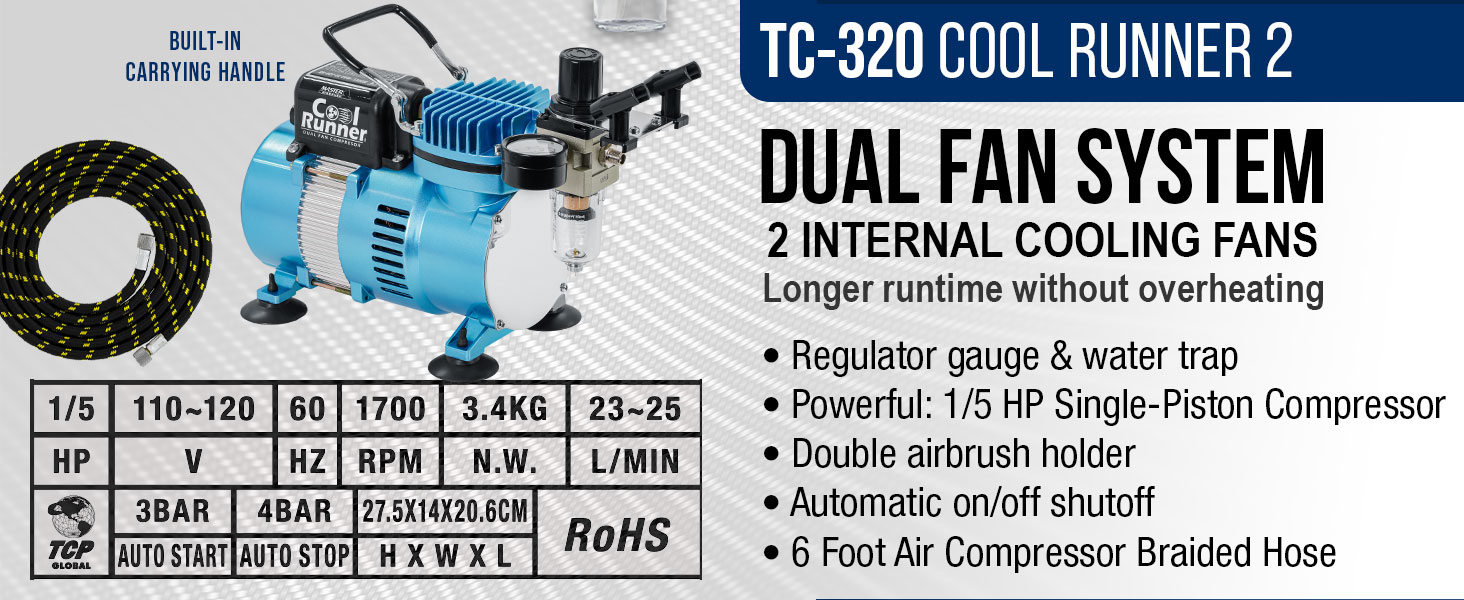 airbrush compressor painting crafts tattoo models miniatures canvas cake tanning cosplay automotive