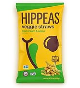 HIPPEAS Veggie Straws + Straight Up Sea Salt | 3.75 Ounce | Vegan, Gluten-Free, Crunchy, Protein ...