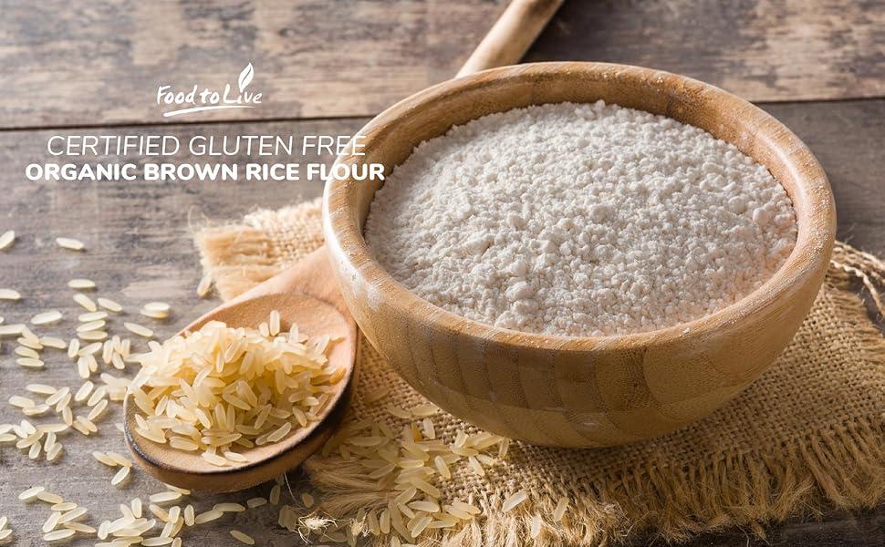 Certified Gluten Free Organic Brown Rice Flour, 1.5 Pounds