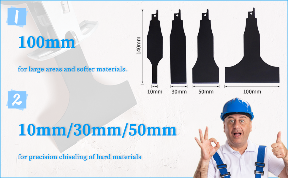 4PCS Reciprocating Saw Scraper Blade, Sawzall Scraper Blades, Tile