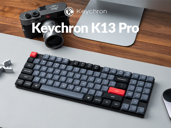 Keychron K13 Pro nuphy gateron wisteria版 Amazon.com: Keychron K13 Pro Ultra-Slim Wireless QMK/VIA