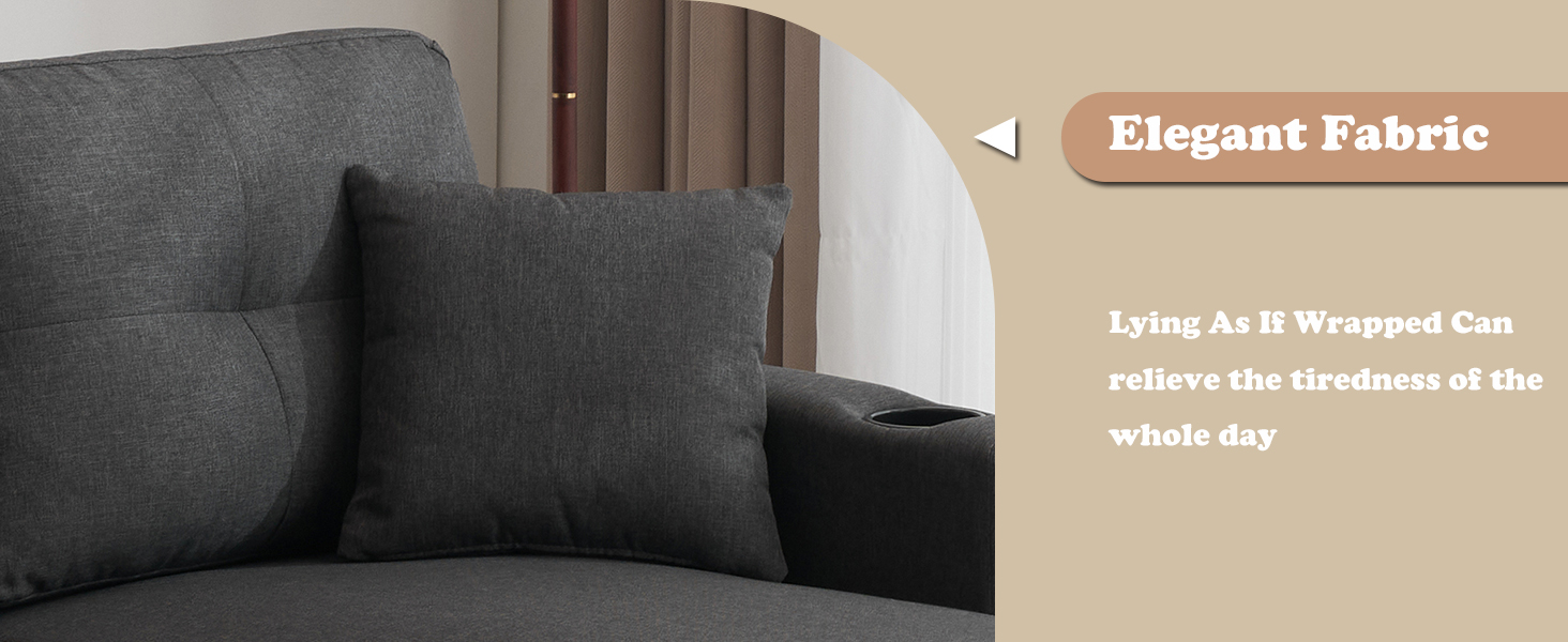 Payeel L Shape Sofa with Storage Chaise Lounge,2 in 1 Pull