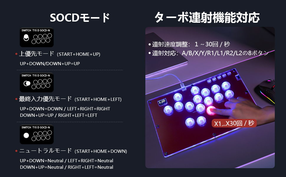 Amazon.co.jp: ITEFDTUTNE レバーレス アケコン 超薄 2024発売