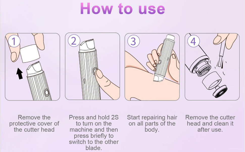 2 in 1 Epilierer Damen & Gesichtshaarentfernung für Haarentfernung, Schmerzlos Epilierer