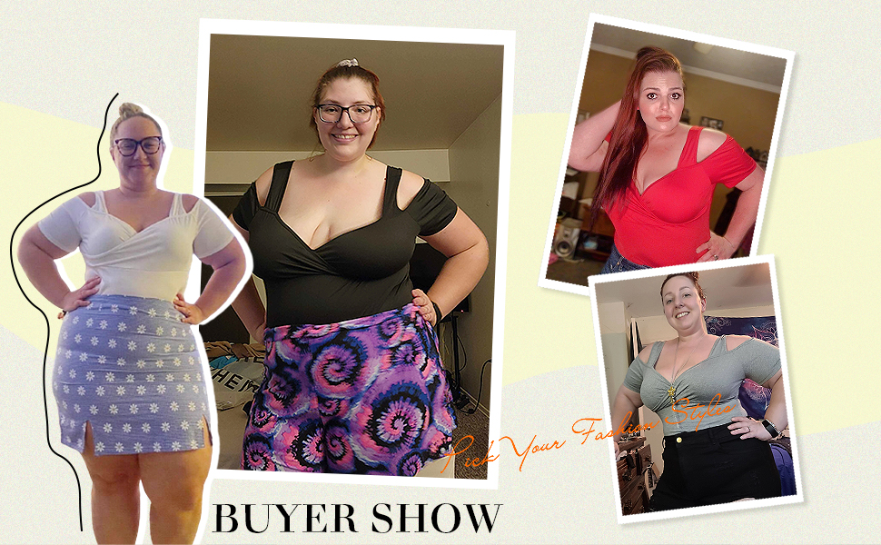 Women's Plus Size Cold Shoulder Skinny One Piece Bodysuit Short Sleeve Cut Out T-Shirt Top