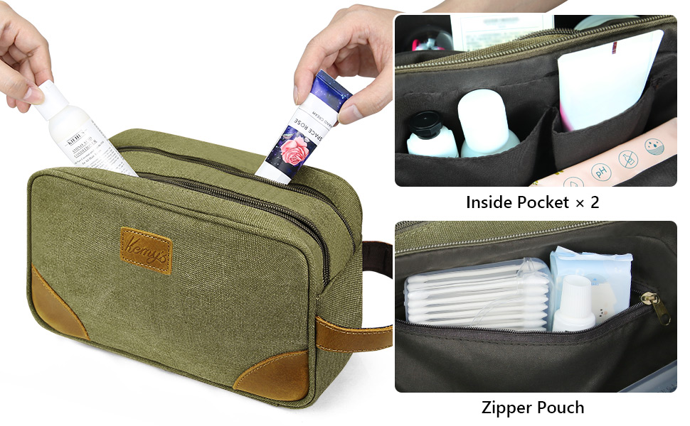 Kemy's Toiletry Bag for Men, Travel Toiletries Organizer