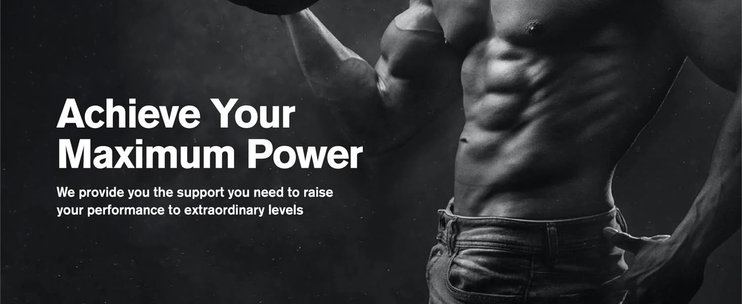 a black and white poster with a bodybuilder lifting a dumbbell.