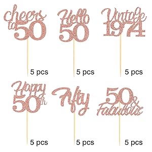 R50th cupcake topper