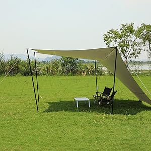 Amazon | Soomloom タープ 蝶形 ヘキサタープ 420X410CM 防水 UV