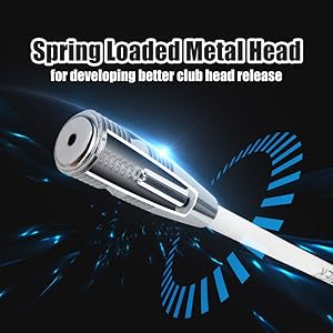spring loaded metal head golf swing equipment