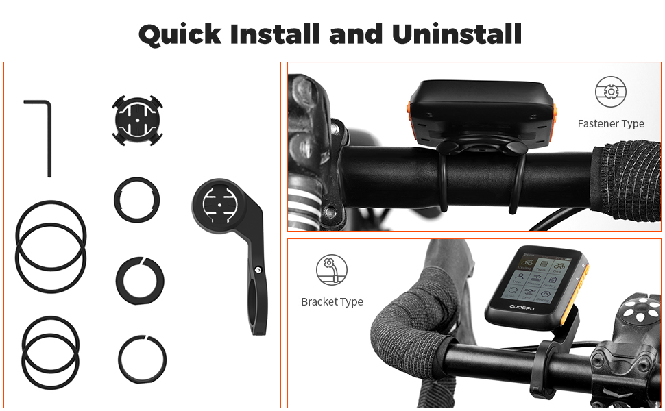 COOSPO Bike Computer GPS Wireless Bluetooth 5.0 & ANT+ Cycling Computer