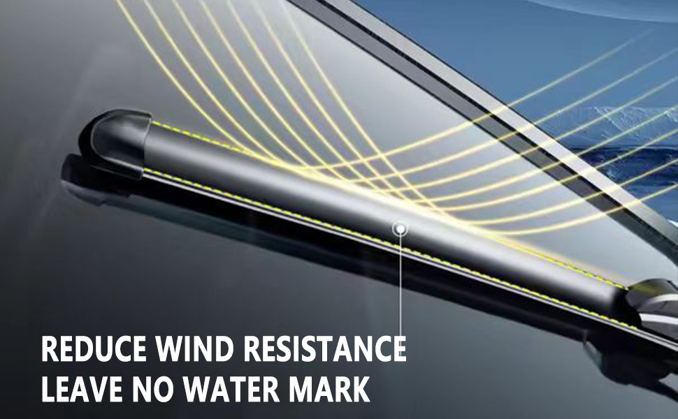 JSE Front Windshield Wiper Blades, 16″ Universal Hook Wiper