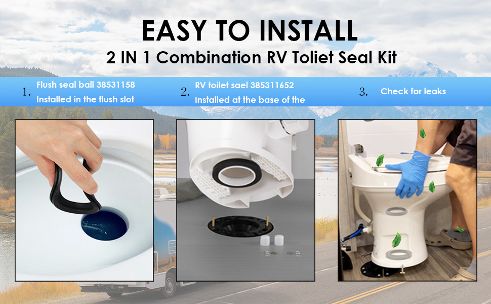 ANSCHE RV Toilet Seal, 385311652 RV Toilet Replacement Seal