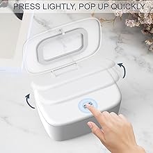 press to open