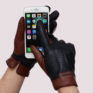 touchscreen leather gloves