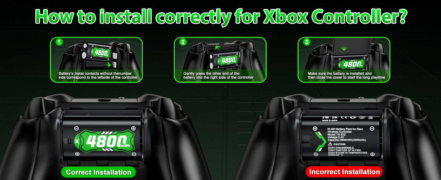 rechargeable xbox controller batteries